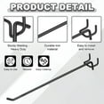 thumbnail image 3 of Uxcell 12 Pcs Pegboard Hooks,  9.8 Inch Peg Board Hooks Kit Fit 1/5" Pegboard Garage for Hanging Shelving Tool Storage Craft Organizing, Black (1.2mm Hole Dia), 3 of 7