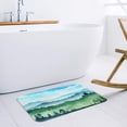 thumbnail image 2 of Bathroom Rugs 18x30 Inch Area Rug for Bedroom Decor, Absorbent Low Profile Outdoor Rug Home Decor Kitchen Rugs Carpet, Watercolor Blue Mountian Scenery Door Mat Floor Mats for Living Room Decor, 2 of 6