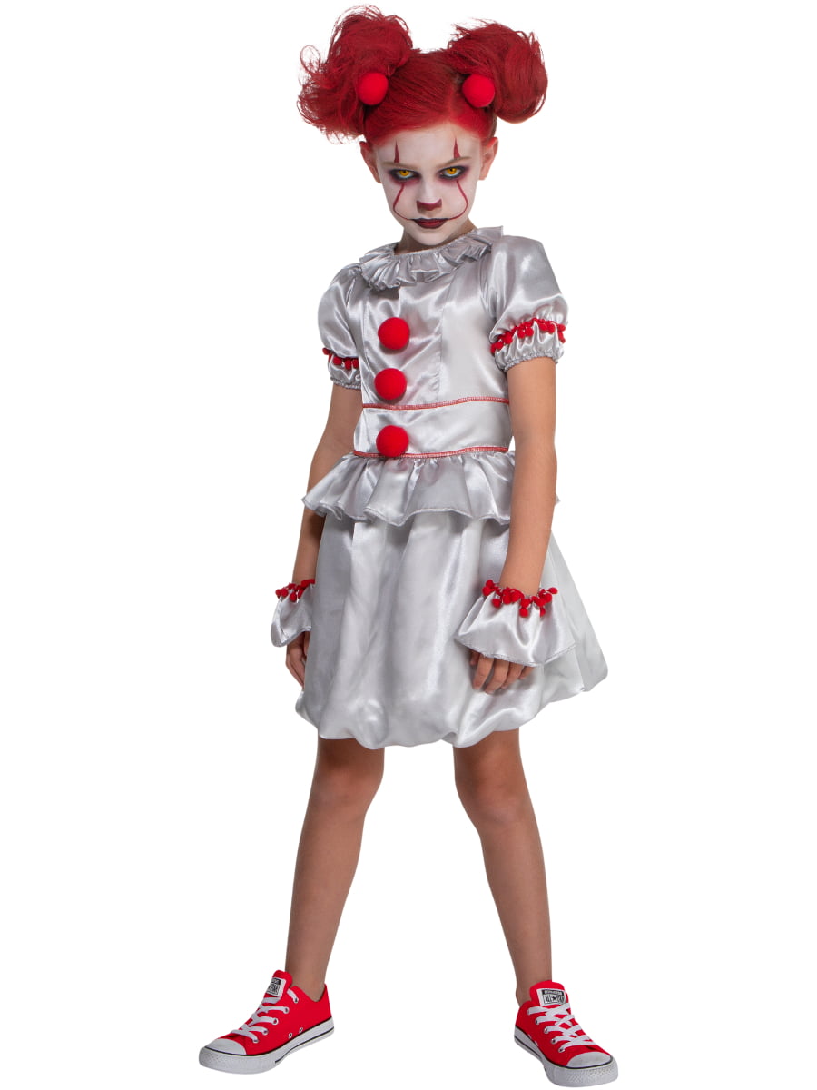 Girl's Vintage Sinister Circus Carnival Clown Costume - Walmart.com ...