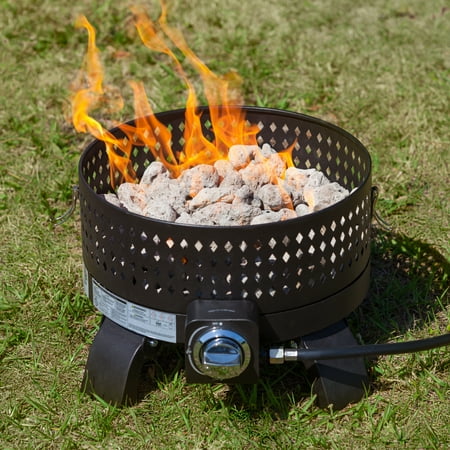 Fire Sense - Sporty Campfire Portable Gas Fire Pit - Mocha