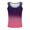 thumbnail image 4 of USSUMA Cute Womens Tops Summer Women's Casual Slim Fit Sleeveless Plus Tunics Thread Print Snap Mesh Vest Tops Blouse Ladies Tops Trendy, 4 of 5