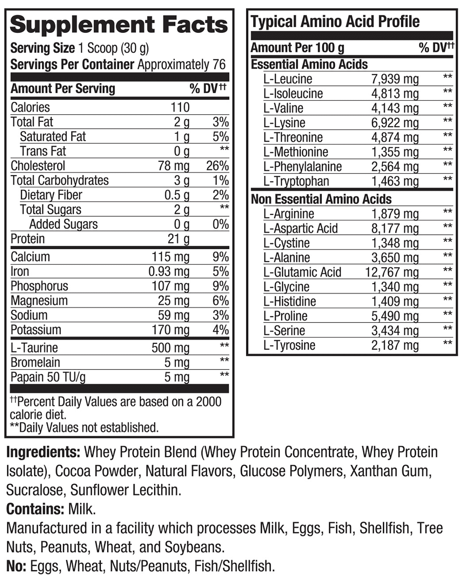 Prolab Nutrition Advanced Essential Whey Protein Powder – Chocolate Mousse, 5lb Tub, 21g Protein, 5g BCAAs, 1g Sugar