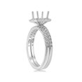 thumbnail image 3 of 5/8ct Princess Cut Diamond Halo Engagement Ring Setting Matching Band White Gold, 3 of 3