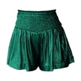 thumbnail image 4 of BLOCLOALO Baggy Shorts Wide Leg Pants 2025 European and American New Casual Sports Women's Pants Loose Elastic Waist Hanging Feeling Shorts Loose Shorts Casual Shorts Stretch Shorts Green Xxl, 4 of 4