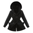 thumbnail image 1 of Abrigo de moda casual chaqueta de algodón chaqueta con capucha de longitud media a larga chaqueta de algodón de pelo de cordero de invierno para mujer, 1 of 6