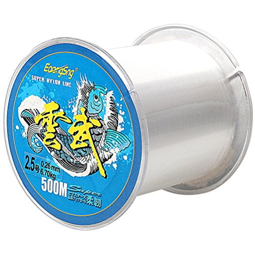 500 Meters Clear Fishing Line,Strong Tension Nylon Monofilament Wire Fishing ... 