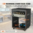 thumbnail image 4 of KFFKFF 12U Audio-Visual Rack Stand, Supports up to 500 lbs, Equipped with Secure Locking Wheels and Versatile Round & Square Mounting Holes, Featuring Unique Ventilation for 19" AV, Music & IT Gear, 4 of 9