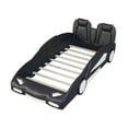 thumbnail image 6 of Harper & Bright Designs Twin Size Race Car Bed Platform Bed, Wood Car-Shaped Floor Bed Frame with Wheels and 2 Seats for Boys Girls, Black, 6 of 12