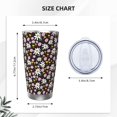 thumbnail image 4 of Salouo Daisies Flowers Print 20oz Tumbler with Lid,Stainless Steel Vacuum Insulated Tumbler Durable Insulated Coffee Mug Thermal Cup with Splash Proof Sliding Lid-Straw Two-piece Set, 4 of 8