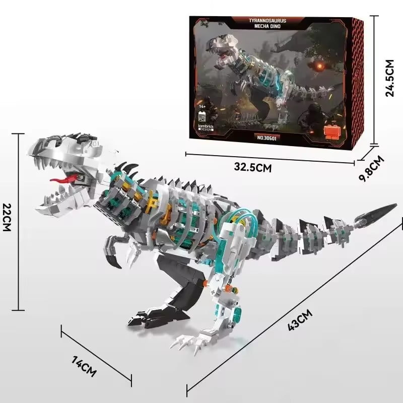 GZBrick Jurassic Mechanical Indominus Rex Building Sets Compatible with Lego Dinosaur World for Adults Boys 1160PCS