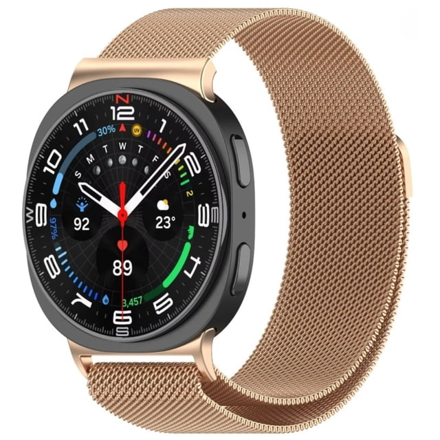Correa Milanesa de Acero Inoxidable, Estilo Deportivo, compatible con Samsung Galaxy Watch 8/Watch 8 Classic