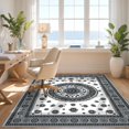 thumbnail image 3 of Design&I 2'x3' Ultra Soft Door Mat, Door Curved Border Interlocking Ring Decorative Front Boho Urg None Fluffy Washable Easy Care Indoor rug for Bedside Entryway, 3 of 7