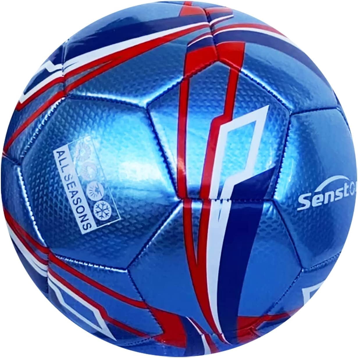 Senston Soccer Ball Training Ball Size 5 Official Match Ball blue Adults and Youth with Pump