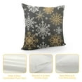thumbnail image 4 of COMIO  Cozy Fleece Throw Pillow Cases Covers for Couch Bed Sofa Christmas Snowflakes Both Medium Grey, 4 of 5