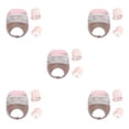 thumbnail image 1 of Sonducket Sombrero para niños pequeños Cómodos mitones de lana de algodón Sin daños en la piel Guantes de invierno Kit cálido Hebilla de ajuste Rosa 5piezas Sonducket CBP231743, 1 of 5