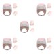 thumbnail image 1 of Sonducket Sombrero para niños pequeños Cómodos mitones de lana de algodón Sin daños en la piel Guantes de invierno Kit cálido Hebilla de ajuste Rosa 5piezas Sonducket CBP231743, 1 of 5