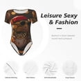 thumbnail image 4 of Balery Hip-Hop Guinea Pig. Body de cuello redondo de manga corta para mujer Tops de manga corta Tops básicos-Large, 4 of 7