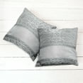 thumbnail image 6 of Ambesonne Damask Throw Pillow Cover 2 Pack, Baroque Damask Curves, 18", Grey Pale Grey, 6 of 7