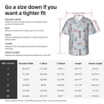 thumbnail image 5 of Xecao Cute Snowflake Dachshund Print Hawaiian shirt - A Stylish Short-Sleeve Button-Down for Men, Perfect for Casual Beach and Tropical Outings.,XX-Large, 5 of 7