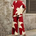 thumbnail image 6 of Neewe Women's Summer 2 Piece Outfits 2026 Short Sleeve Tops Wide Leg Pant Sets Casual Tracksuit-Red M, 6 of 9