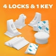 thumbnail image 2 of Jambini Magnetic Cabinet Locks - Baby Proofing Cabinets Child Safety Locks for Cupboards (4 Locks + 1 Key), 2 of 6