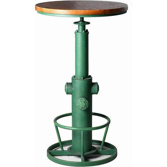 Topower Bar Table 38.58-48.43" Adjustable Pub Table Kitchen Dining Coffee Bistro Table Antique Green