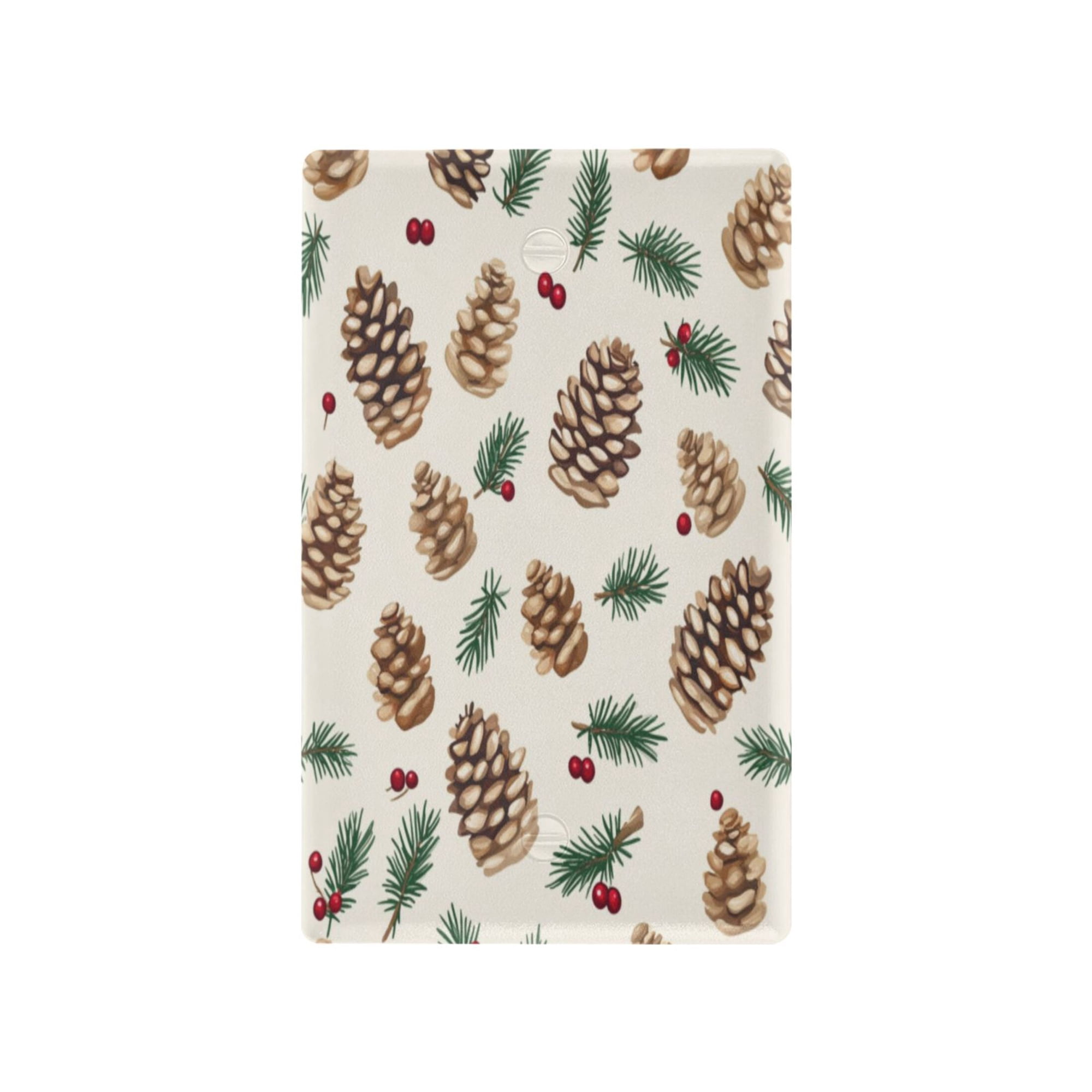 Switch Panel Switch Decoration 2.76x4.53x0.28 Inches Unused Outlet Cover Switch Plate Wall Plates Living Room Kitchen Bedroom Study Switches Christmas Pine Cone1