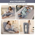 thumbnail image 4 of TANGKA Pregnancy Pillows,U Shaped Cooling Full Body Pillow with Removable Cover, 46 Inch Body Pillow for Pregnant Women,L, 4 of 11