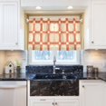 thumbnail image 5 of Yayeee Kitchen Curtains Tier Pair Light Filtering 27"x24" Rod Pocket Short Cafe Window Panel, Beige Geometric, 5 of 7