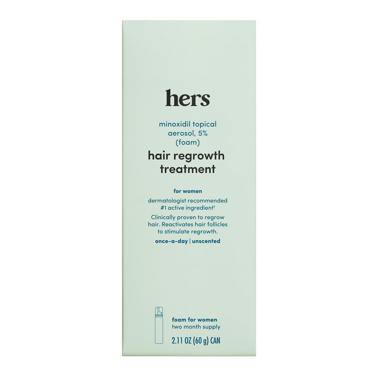  hers Hair Regrowth Treatment for Women with 2% Topical  Minoxidil Solution for Hair Loss and Thinning Hair, Unscented, 2 Month  Supply, 2 Pack : Beauty & Personal Care