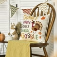 thumbnail image 2 of Sm:)e Gobble Turkey Thanksgiving Outdoor Throw Pillow Cover 18 x 18 Inch, 2 of 6