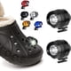 thumbnail image 1 of 2 luces LED para zapatos Croc (color negro), faros delanteros para Croc, luces pequeñas, 2 luces LED divertidas para zapatos Croc, luces LED pequeñas para adultos y niños Crocs G, 1 of 5