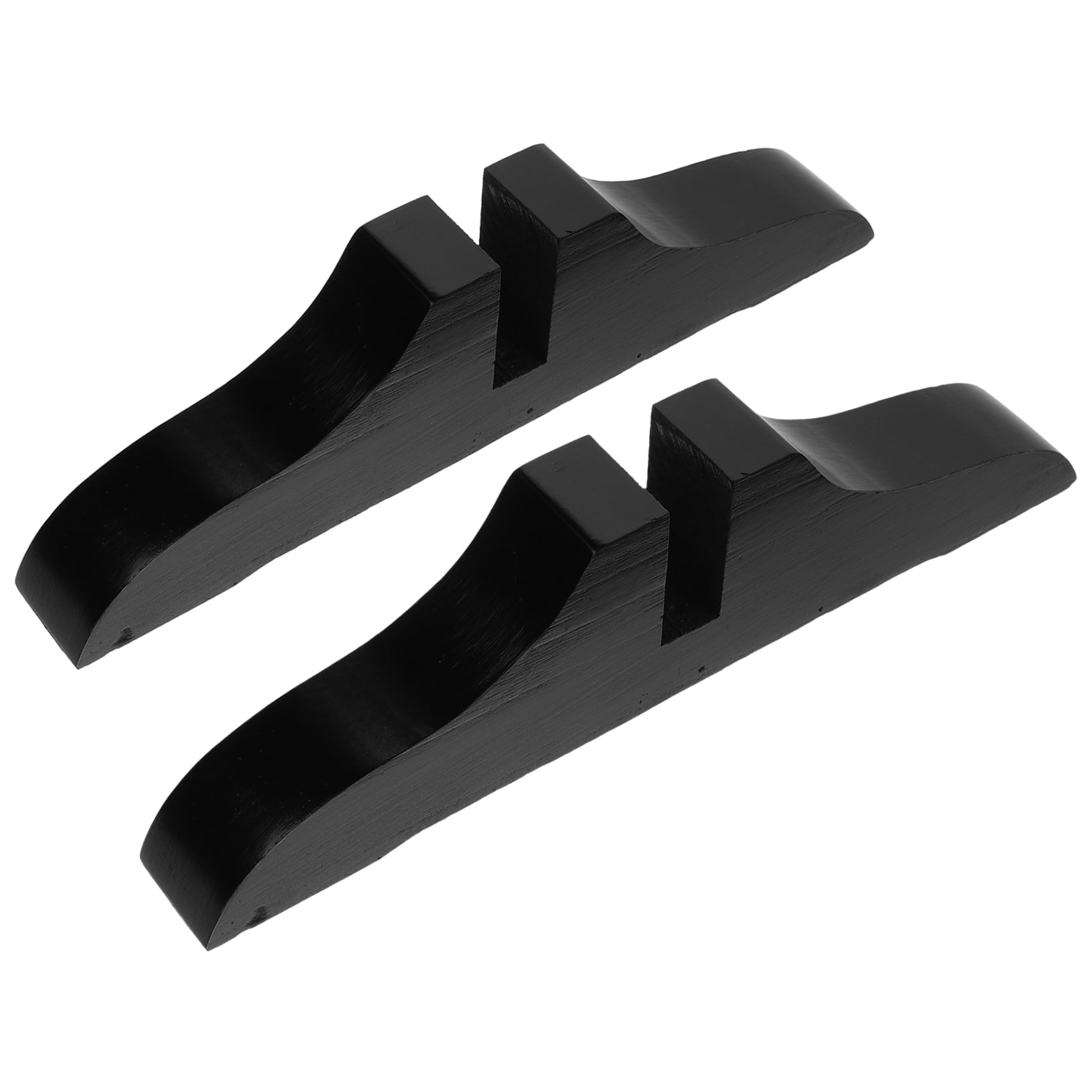 ETHZZLE 2Pcs Room Divider Panel Base Room Divider Display Stand Black Wood 11.6x3.1x1.4in