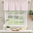 thumbnail image 3 of Farmhouse Pink White Striped Valances for Windows, Decorative Rod Pocket Window Valance Curtains, Modern Stripes Short Curtain Drapes for Kitchen/Bathroom/Living Room, 2 Panels, 42" W x 12" L, 3 of 8