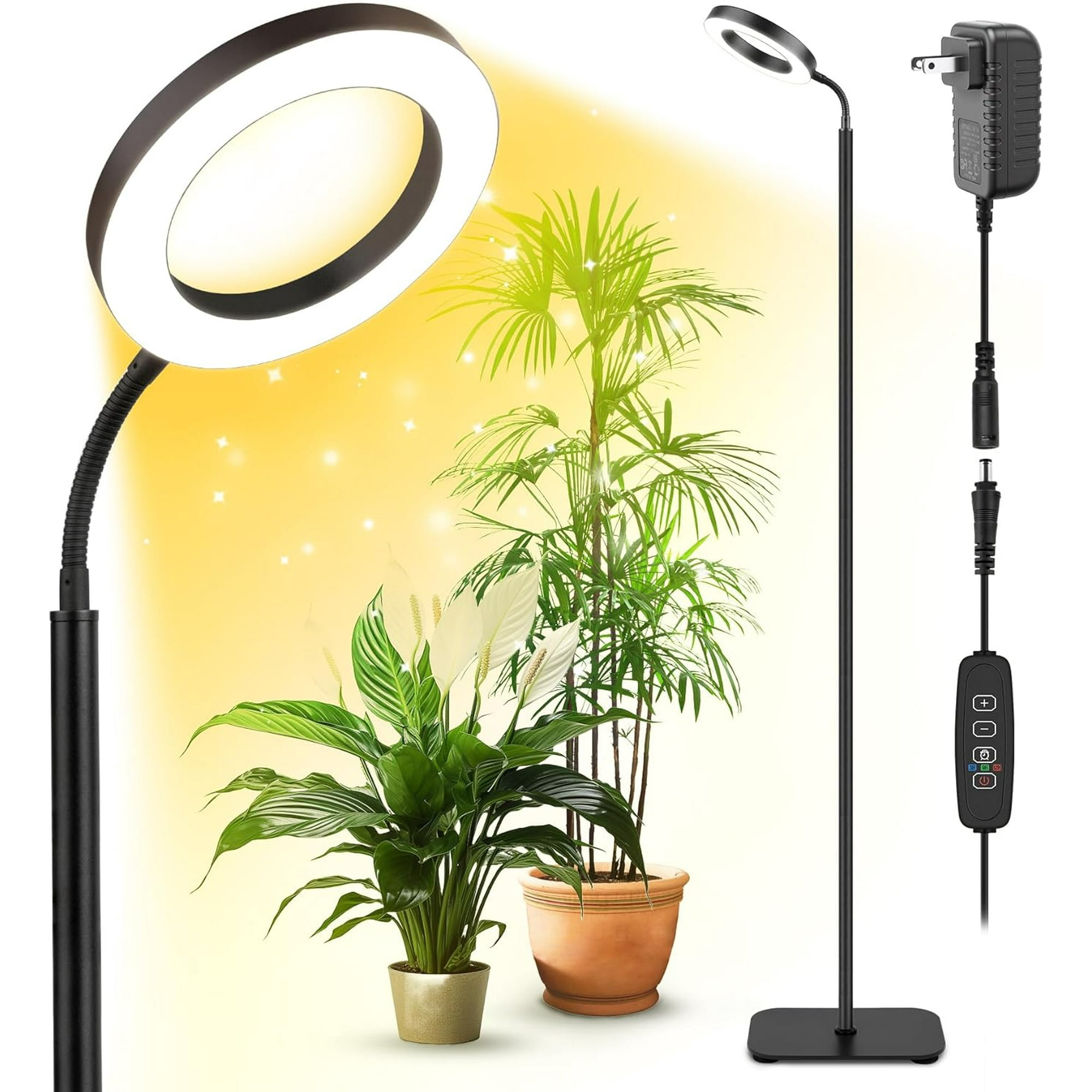 Lampe croissance plantes LED rouge bleu, minuterie 3/9/12h éclairage horticole 4 tubes intérieur - Jardin Lampe croissance plantes LED rouge bleu, minuterie 3/9/12h éclairage horticole 4 tubes intérieur - Jardin
