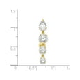 thumbnail image 4 of JbSPs Fine Designer 10k Yellow Gold 10k Tops Down W/4 Dangle Czs Belly Dangle (Length=28) (Width=5), 4 of 4