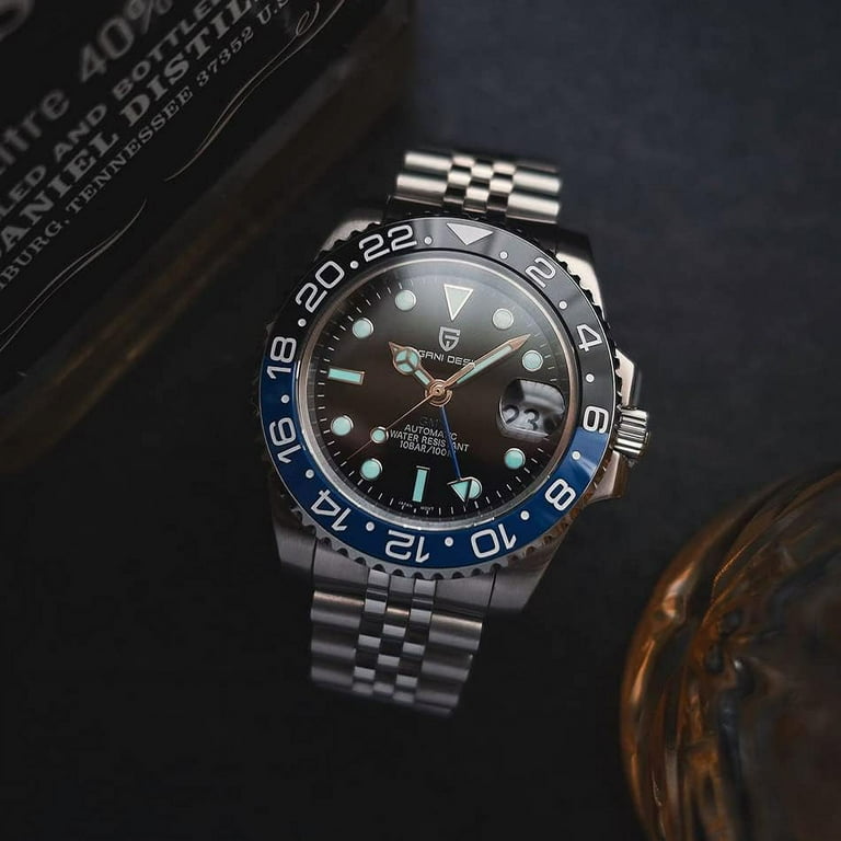PAGANI DESIGN Men's Automatic GMT Watches 40mm Casual