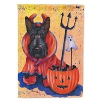 Carolines Treasures PPP3171CHF Scottie Boo Hoo Halloween Flag Canvas House Size  Large multicolor