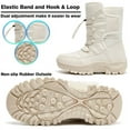 thumbnail image 5 of Stepedia Womens Snow Boots Winter Waterproof Warm Faux Fur Lined Mid Calf Booties, White, 5 of 8