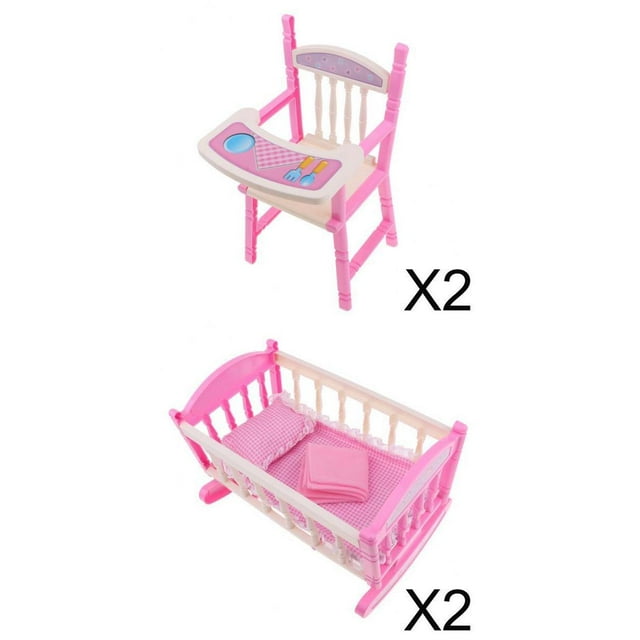 2 Sillas De Comedor Para Pequeños, Cama Para Muñecas, Silla Alta Para Muebles Reborn De 9 Pulgadas. Hugo Modelos de niños en miniatura
