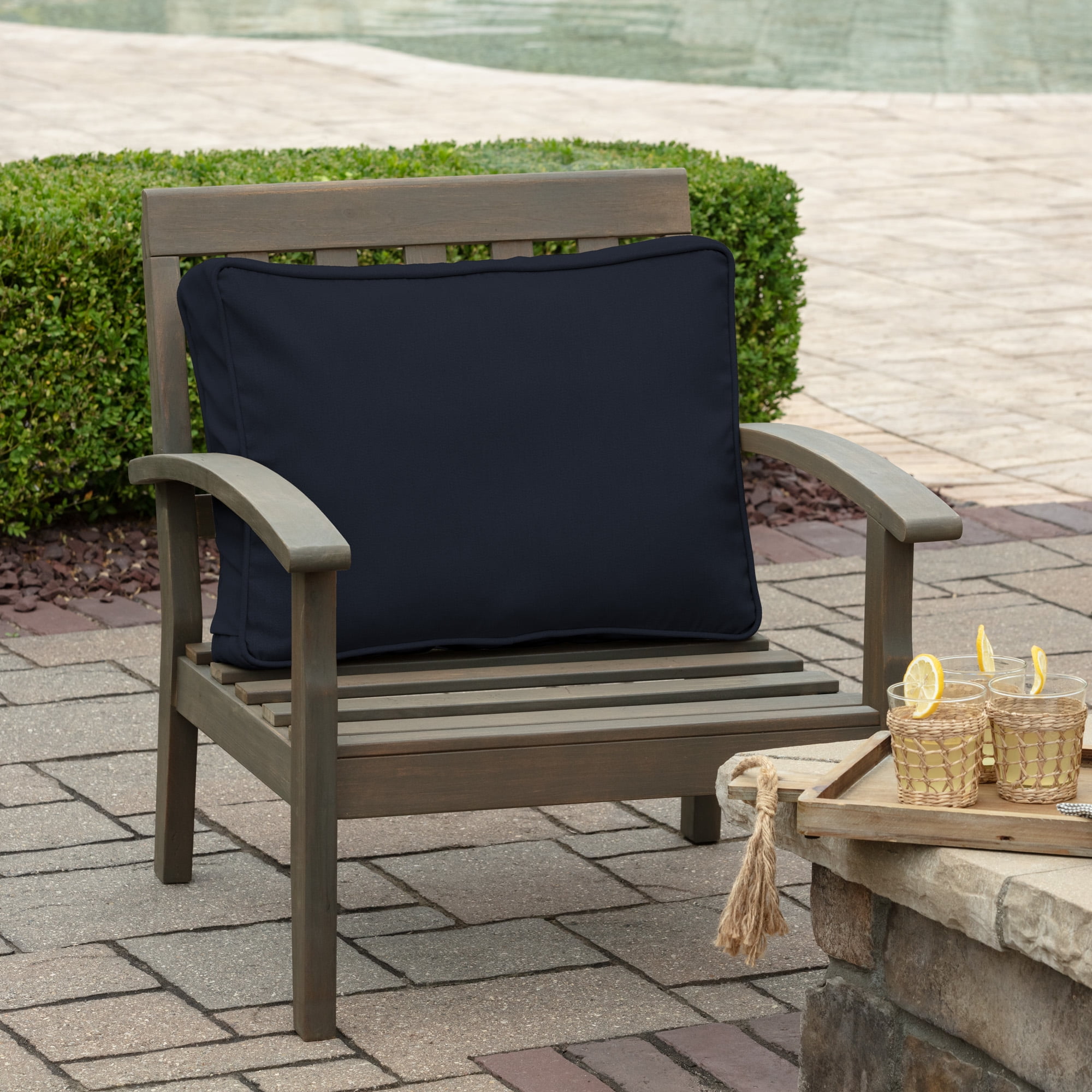 Short back outdoor cushion new arrivals
