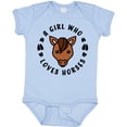 thumbnail image 3 of Inktastic A Girl Who Loves Horses Boys or Girls Baby Bodysuit, 3 of 5