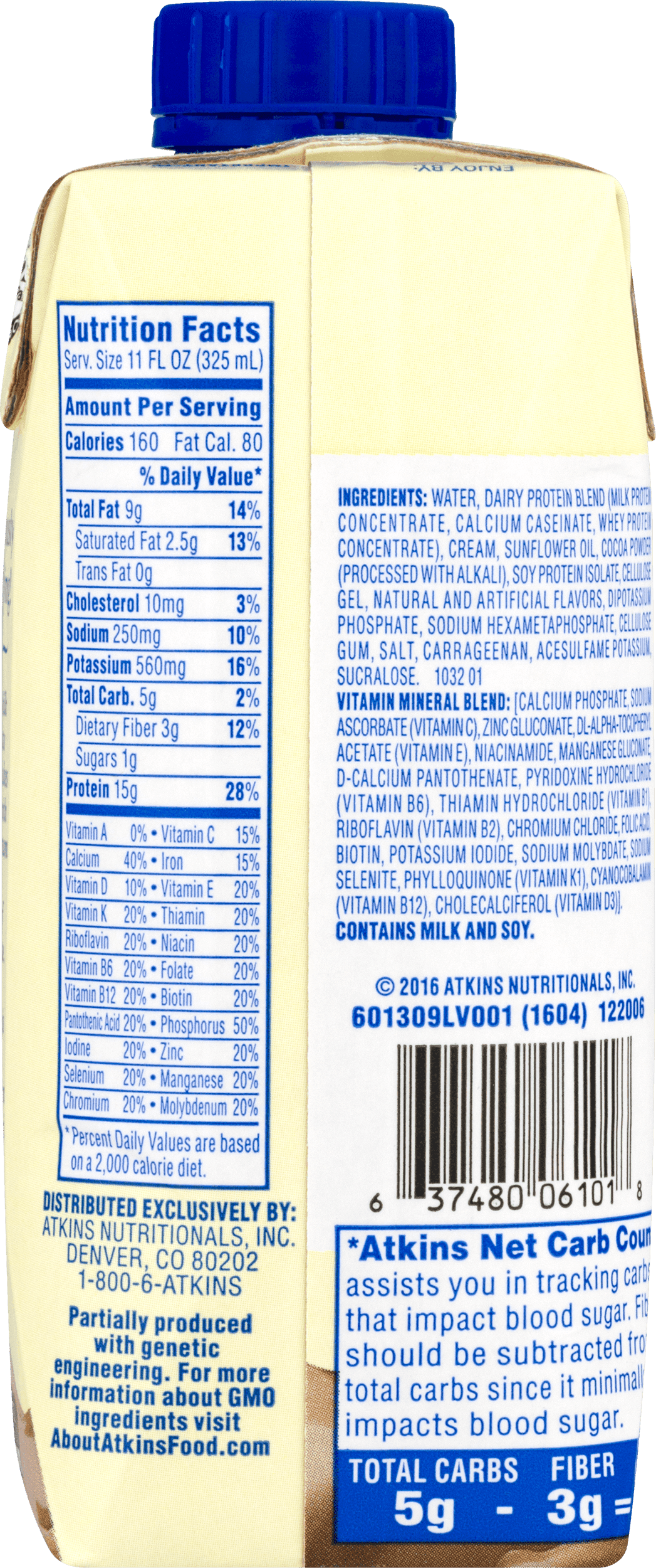 ATKINS Advantage Milk Chocolate Delight Shake 11 OZ (325 ml) (Pack of 12)