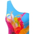 thumbnail image 5 of HOMBOM Swimsuit for Women One Shoulder Swim Skirt 2 Piece Blue Floral Print Athletic Young Womens Bathing Suits, 5 of 5