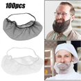 thumbnail image 1 of 100PCS Beard Protection Net Elastic Nylon Honeycomb Mustache Protector Mesh For Kitchen Cooking Baking Mustache Cover, 1 of 5