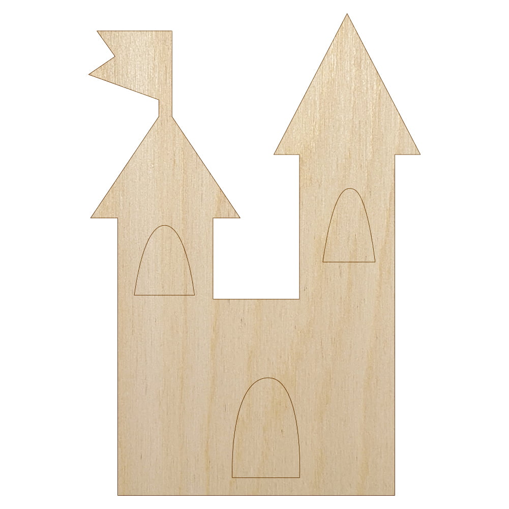 Castle Style 2 Unfinished MDF Wood Cutout Variety of Sizes USA Made Home Decor 