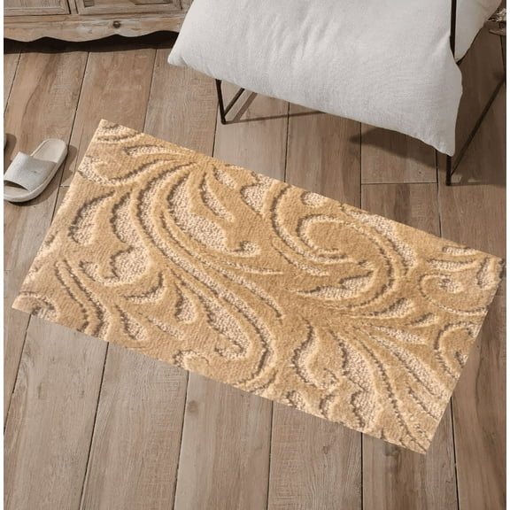 Manchester Taupe 18X30'' Accent Rug Non-Slip by Catalina Home, 100% Polypropylene