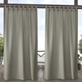 thumbnail image 2 of Exclusive Home Rideaux Intérieur/extérieur Solide Cabanon Tab Haut Panneau de Rideau Paire, 54x108, Taupe, 2 of 4