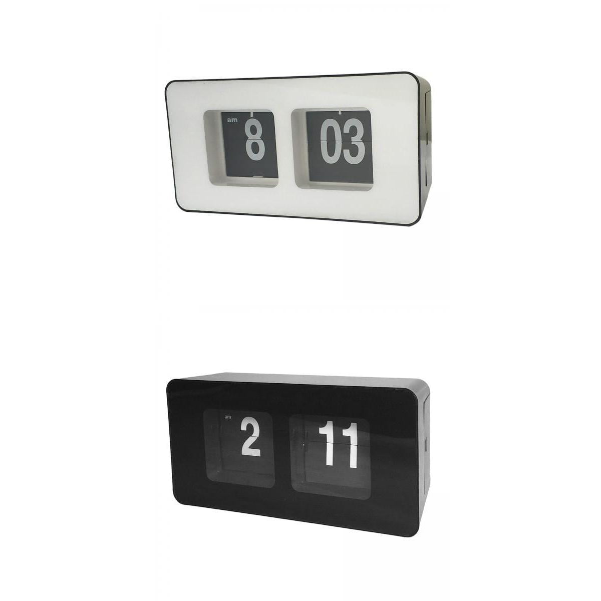 Sharplace 2x Retro Auto Flip Clock Simple Desk Down Page Clocks Home