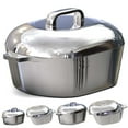 thumbnail image 3 of MAGNAWARE 5qt Lightweight Cast Aluminum Oval Dutch Oven, Silver, 3 of 9